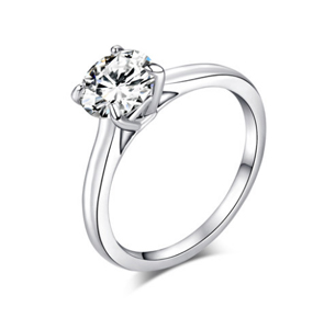 求婚结婚钻石戒指女裸钻定制